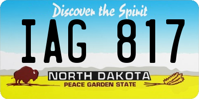 ND license plate IAG817