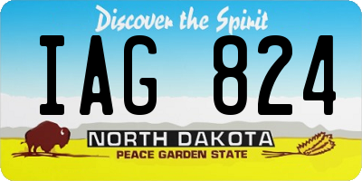 ND license plate IAG824