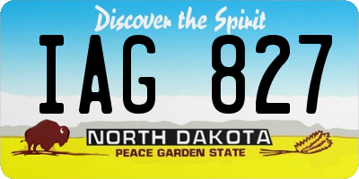 ND license plate IAG827
