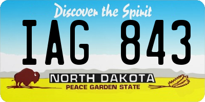 ND license plate IAG843