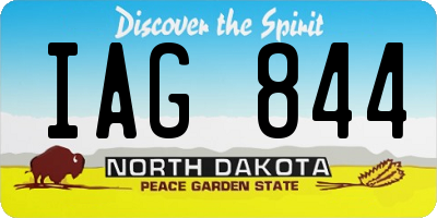 ND license plate IAG844