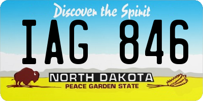 ND license plate IAG846