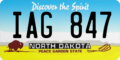 ND license plate IAG847