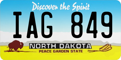 ND license plate IAG849