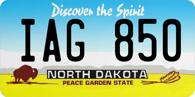 ND license plate IAG850