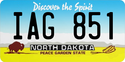 ND license plate IAG851