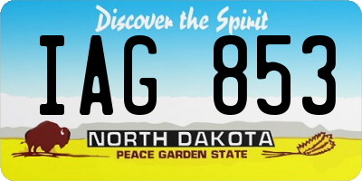 ND license plate IAG853
