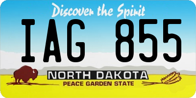 ND license plate IAG855