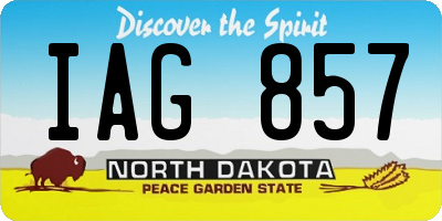 ND license plate IAG857