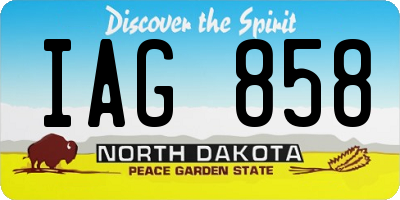 ND license plate IAG858