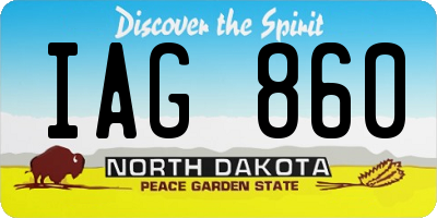 ND license plate IAG860