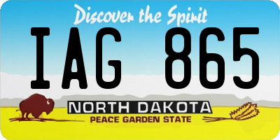 ND license plate IAG865
