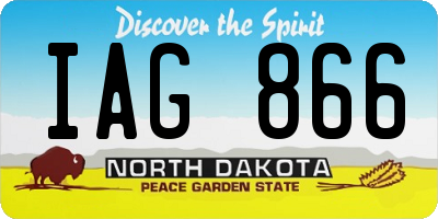 ND license plate IAG866