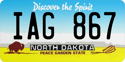 ND license plate IAG867