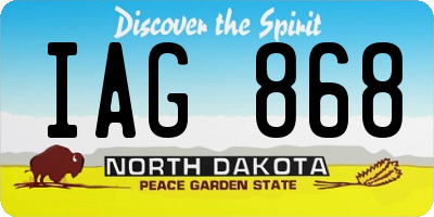 ND license plate IAG868