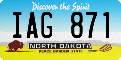 ND license plate IAG871
