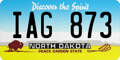 ND license plate IAG873