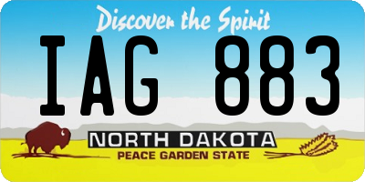 ND license plate IAG883
