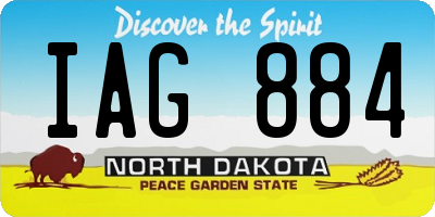ND license plate IAG884
