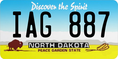 ND license plate IAG887