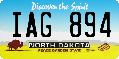 ND license plate IAG894