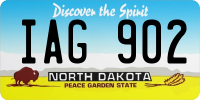ND license plate IAG902