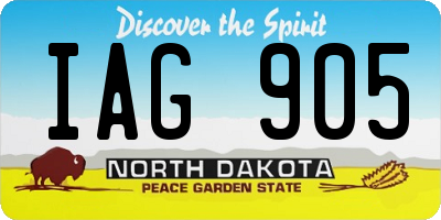 ND license plate IAG905