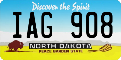 ND license plate IAG908