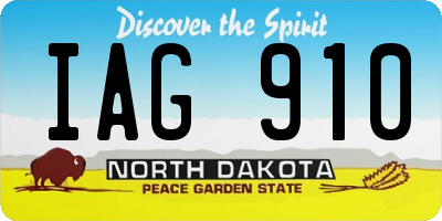 ND license plate IAG910