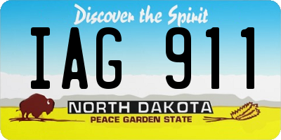 ND license plate IAG911