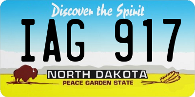 ND license plate IAG917