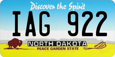 ND license plate IAG922