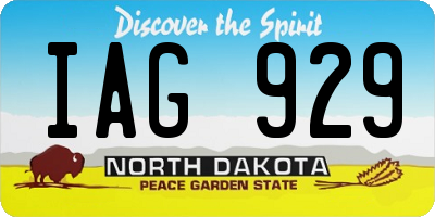 ND license plate IAG929