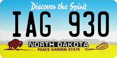 ND license plate IAG930