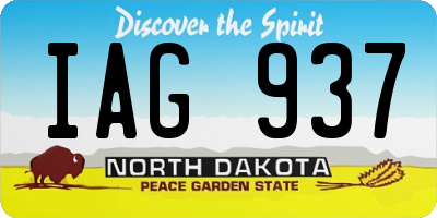 ND license plate IAG937