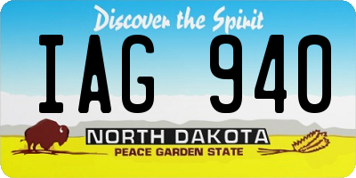 ND license plate IAG940