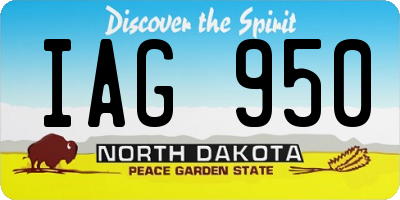 ND license plate IAG950