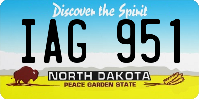 ND license plate IAG951
