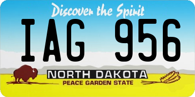 ND license plate IAG956