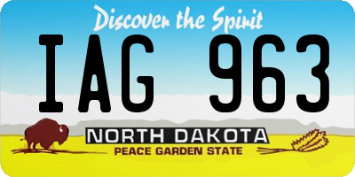 ND license plate IAG963