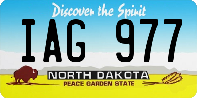 ND license plate IAG977