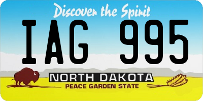 ND license plate IAG995