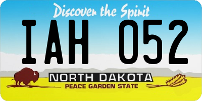 ND license plate IAH052