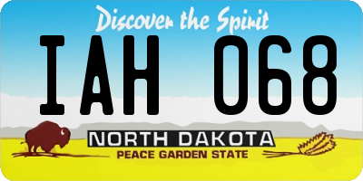 ND license plate IAH068