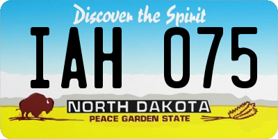 ND license plate IAH075