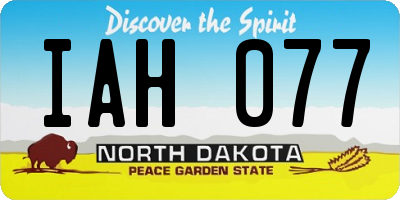 ND license plate IAH077