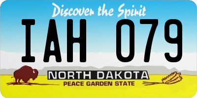 ND license plate IAH079
