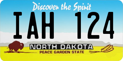 ND license plate IAH124