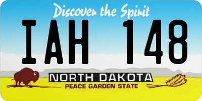 ND license plate IAH148