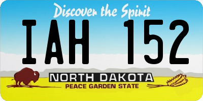 ND license plate IAH152